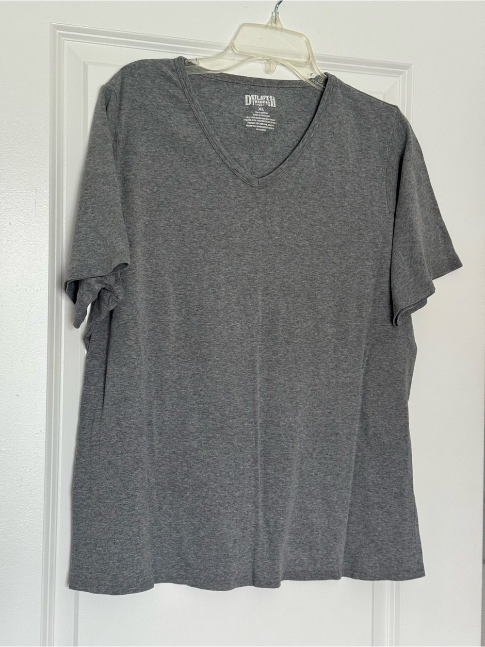 Duluth Trading Co Women's V-Neck Short Sleeve Tee - Charcoal Gray